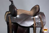 Hilason Western Hand Tooled Leather Cowboy Wade Ranch Roping Saddle Brown