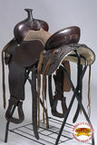 Hilason Western Hand Tooled Leather Cowboy Wade Ranch Roping Saddle Brown