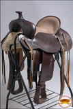 Hilason Western Hand Tooled Leather Cowboy Wade Ranch Roping Saddle Brown