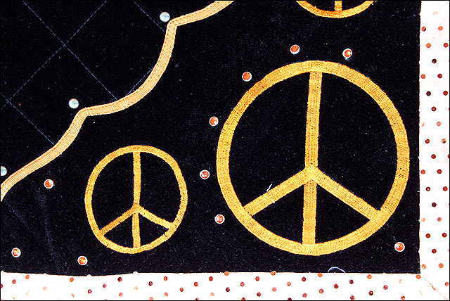 Sb422-F Hilason Western Show Barrel Racing Rodeo Saddle Blanket Pad Peace Design