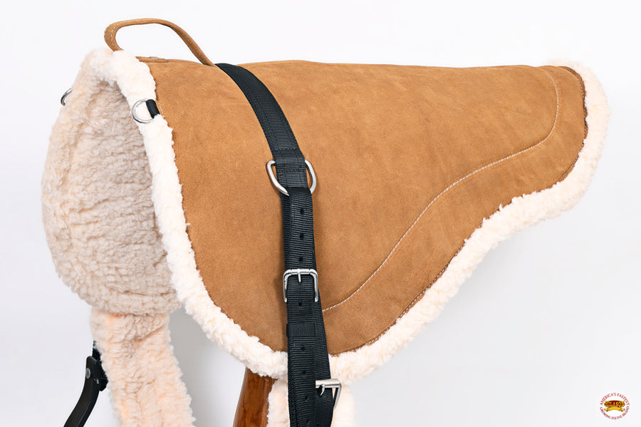 HILASON Western Regular Size Bareback Pad | Breast Collar and Girth Saddle Pads Baretek Riding for Horses