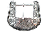 Hilason Western Horse Tack Die Cast Belt Buckle Silver Plated Concho