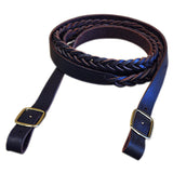 Ai833Ol Hilason Western Four Plaited Leather Horse Tack Roping Rein