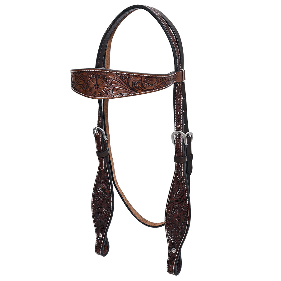 HILASON Western Horse Headstall Breast Collar Set Tack Genuine American Leather | For Horses Headstalls