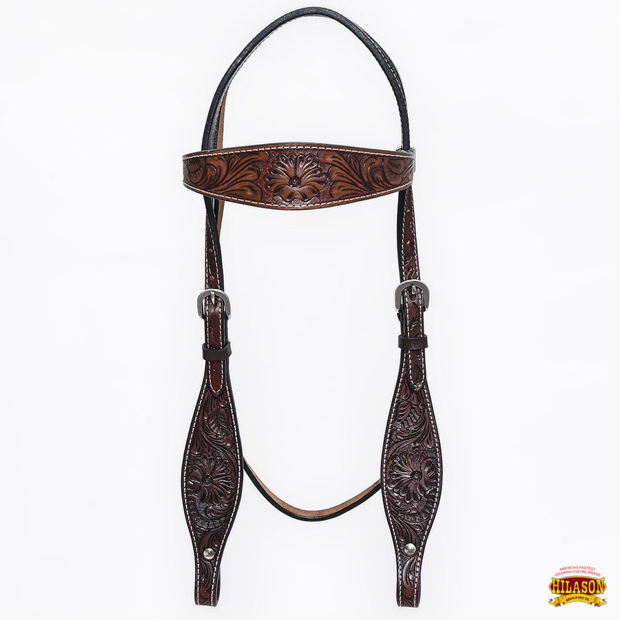 HILASON Western Horse Headstall Breast Collar Set Tack Genuine American Leather | For Horses Headstalls