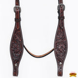HILASON Western Horse Headstall Breast Collar Set Tack Genuine American Leather