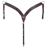 HILASON Western Horse Headstall Breast Collar Set Tack Genuine American Leather | For Horses Headstalls
