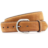 36 In Nocona Leather Mens Belt Contrast Stitching 1-1/2 Wide Medium – by Hilason – Cowboy and equestrian accessories
