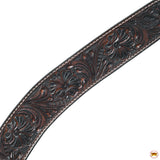 HILASON Western Horse Headstall Breast Collar Tack Genuine American Leather Floral Dark Brown