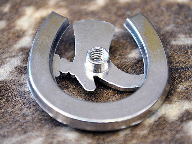 HILASON Western Screw Back Concho Nickel Finish Horse Shoe Design Saddle Cowboy | Belt Slotted Conchos