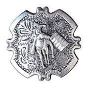 HILASON Western Screw Back Concho Nickel Finish Barrel Racer Saddle Cowgirl | Belt Slotted Conchos