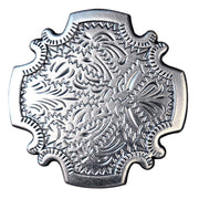 HILASON Western Screw Back Concho Antique Silver Finish Floral Berry Saddle | Belt Slotted Conchos