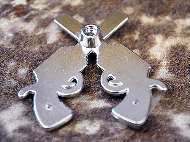 HILASON Western Screw Back Concho Antique Silver Finish Cross Pistol Saddle | Belt Slotted Conchos