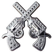 HILASON Western Screw Back Concho Antique Silver Finish Cross Pistol Saddle | Belt Slotted Conchos