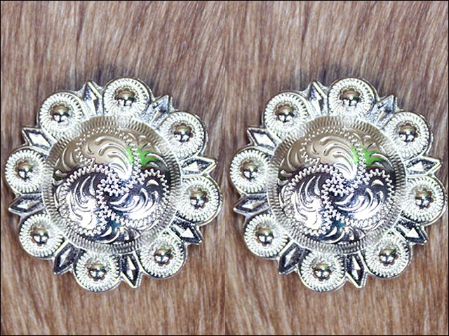 HILASON Western Screw Back Concho Nickle Finishberry Saddle Bling Cowgirl | Belt Slotted Conchos