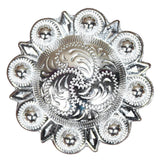 Set Of 2 W. Screw Back Concho Nickel Finish Saddle Bling Cowgirl – by Hilason – Cowboy and equestrian accessories