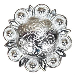 Western Screw Back Concho Nickle Finishberry Saddle Bling Cowgirl - Uhorse