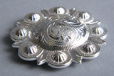 2 In. Western Nickle Plated Berry Conchos Hilason