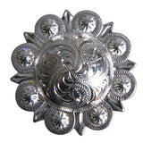 2 In. Western Nickle Plated Berry Conchos Hilason