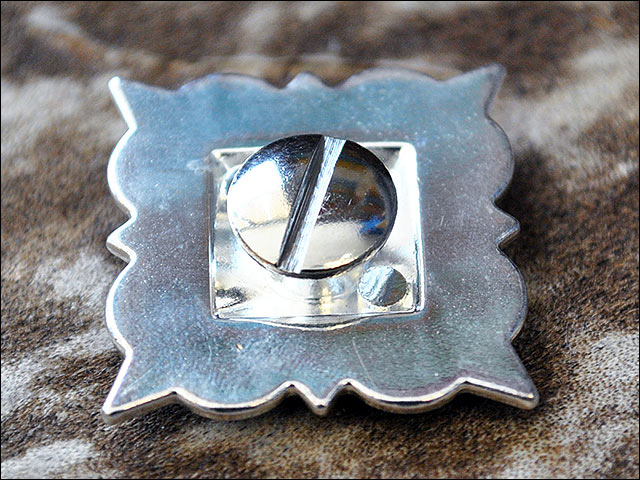 HILASON Western Screw Back Concho German Silver 1 In Square Cowgirl S | Belt Slotted Conchos