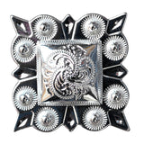 Western Screw Back Concho German Silver 1 In Square Cowgirl S Hilason