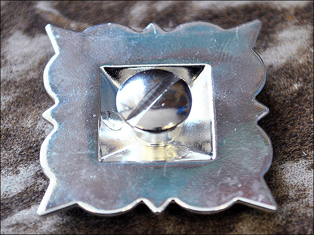 HILASON Western Screw Back Concho German Silver 1.25 In Square Cowgirl | Belt Slotted Conchos