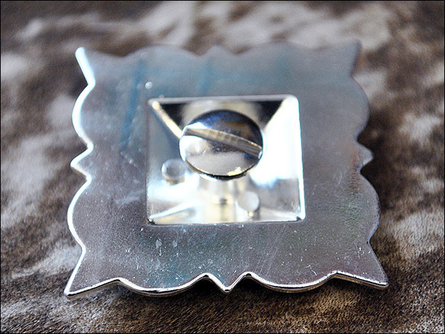 HILASON Western Screw Back Concho German Silver 1.5 In Square Cowgirl | Belt Slotted Conchos