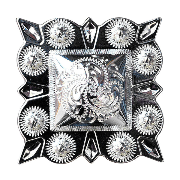 Western Screw Back Concho German Silver 1.5 In Square Cowgirl S Hilason - Uhorse