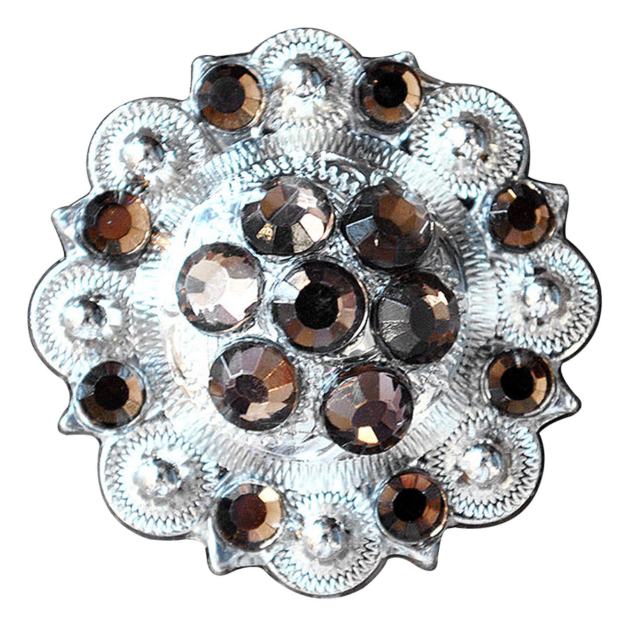 2 Hilason Western Berry Conchos Glass Rhinestones Bling 1.5" Tack cowgirl - Hilason