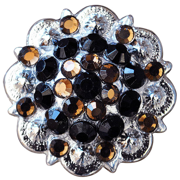 Black And Brown Crystals Berry Headstall Saddle Cowgirl Hilason - Uhorse