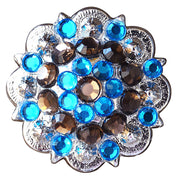 HILASON Western Berry Conchos Glass Rhinestones Bling 1.5