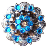 4 Hilason Western Berry Conchos Glass Rhinestones Bling 1.5" Tack cowgirl - Hilason
