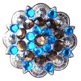 8 Hilason W. Berry Conchos Glass Rhinestones Bling 1.5" Tk. cowgirl – by Hilason – Cowboy and equestrian accessories