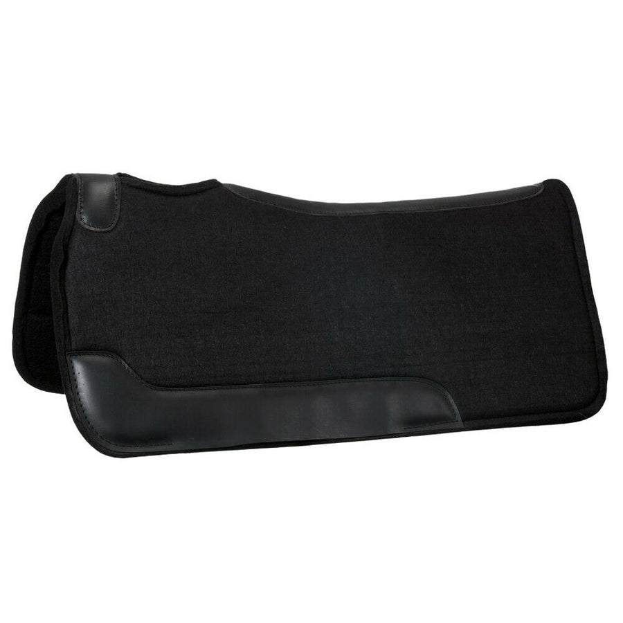 32 In X Tough-1 Contour Felt H. Saddle Pad Black by Hilason – Cowboy and equestrian accessories