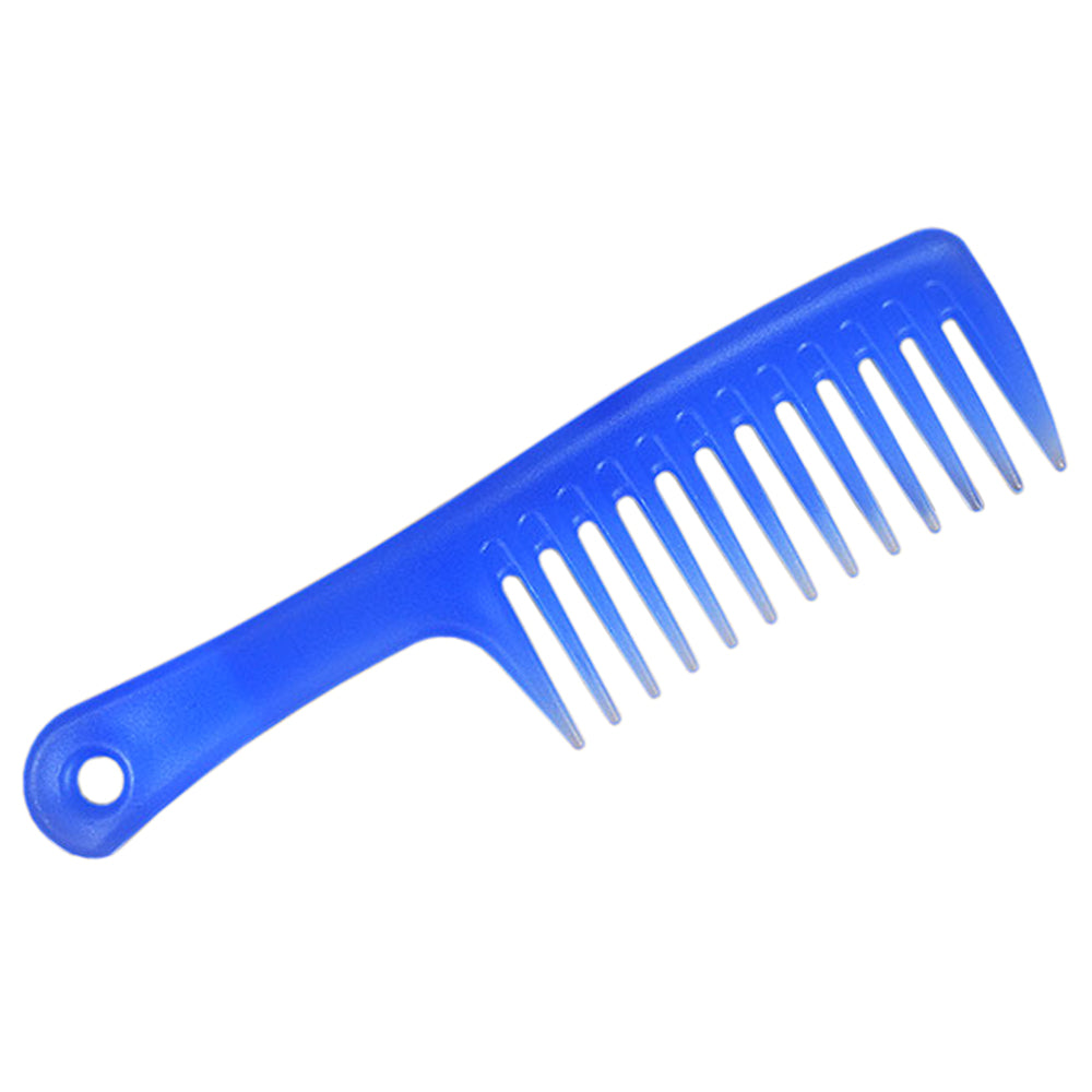 Blue Western Horse Grooming Plastic Pastel Color Comb With Handle Hilason