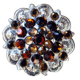 2 Hilason Western Berry Conchos Glass Rhinestones Bling 1.5" Tack cowgirl - Uhorse
