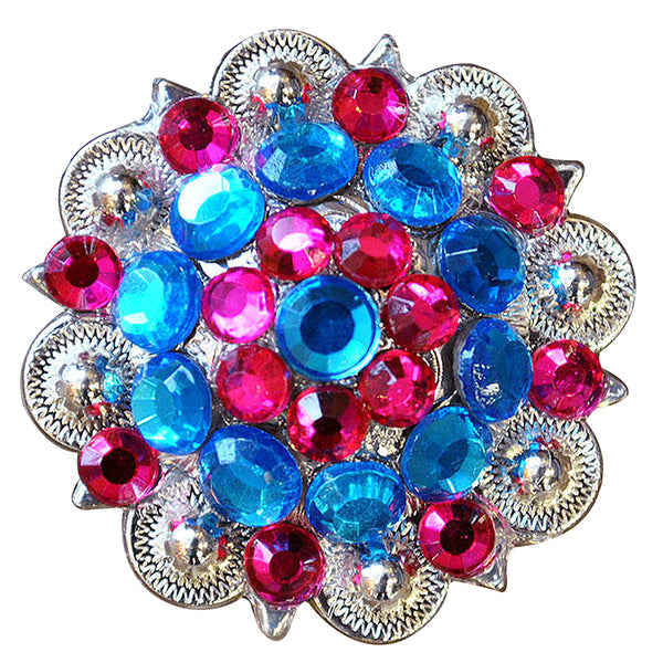 Capri And Fuchsia Crystals Berry Headstall Saddle Tack Cowgirl Hilason - Uhorse