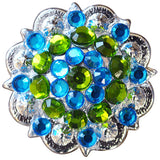 16 Hilason Western Berry Conchos Glass Rhinestones Bling 1.5" Cowgirl - Hilason