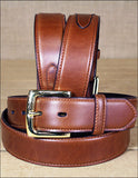 3D Tan Men'S Western Basic Leather Belt Removable Buckle