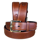 3D Tan Men'S Western Basic Leather Belt Removable Buckle