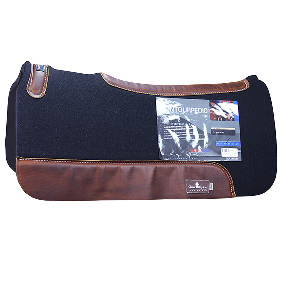 30 X Inch Classic Equine Contourpedic W. H. Saddle Pad Black by Hilason – Cowboy and equestrian accessories