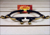 Hilason Black Steel Men Roping Spurs Solid Brass Engraved Trim And Rowel