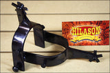 Hilason Black Steel Rodeo Bull Spurs 22-1/2 Deg Shank