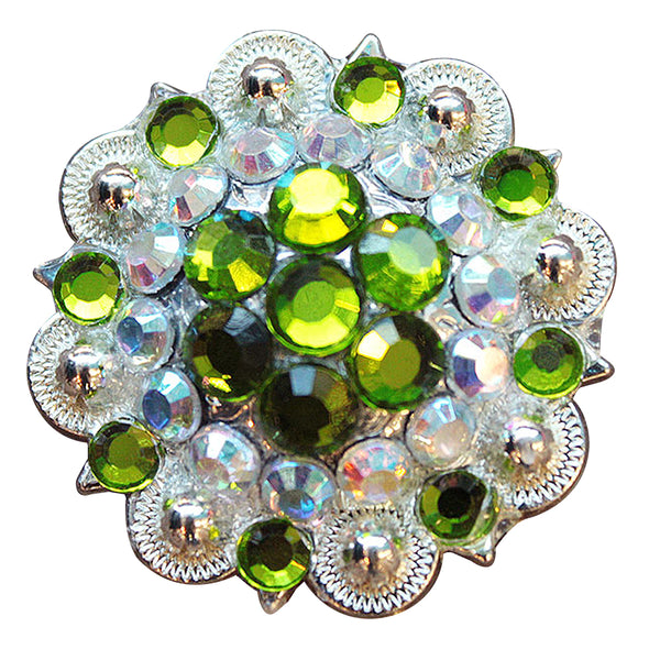 Peridot Green Ab Crystals Berry Headstall Saddle Bling Hilason - Hilason