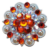 4 Hilason Western Berry Conchos Glass Rhinestones Bling 1.5" Tack cowgirl - Uhorse