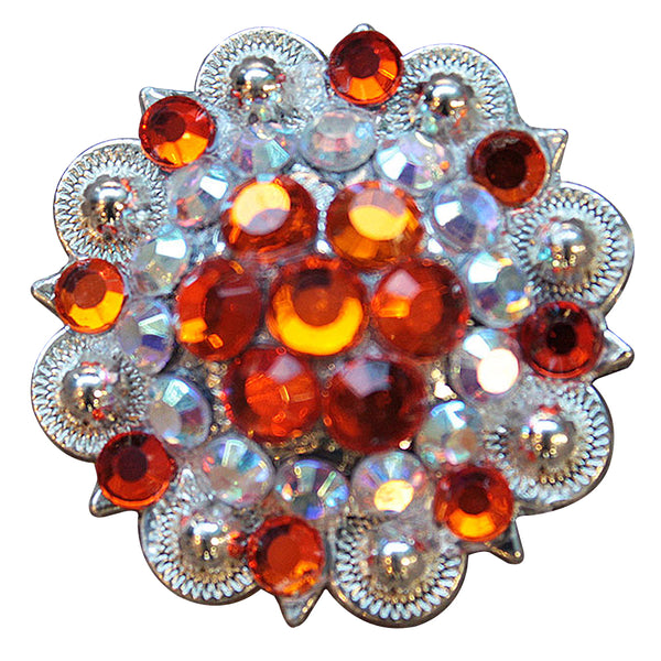 Orange Ab Crystals Berry Headstall Saddle Tack Bling Cowgirl Hilason - Uhorse