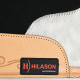 Hilason Western Wool Felt Horse Saddle Pad W/ Leather Along Boder