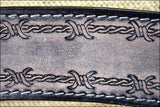 HILASON Western Horse Headstall Breast Collar Set Genuine American Leather Barb Wire Rough Out Black | For Horses