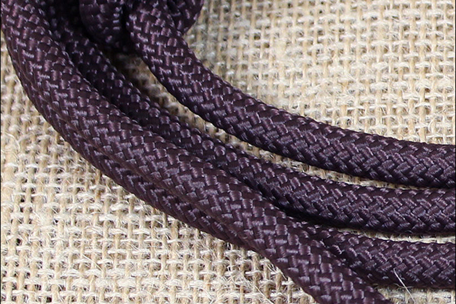 8 Ft Hilason Mountain Rope Knotted Barrel Horse Rein Round Trigger Snap Brown