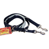 Hilason Western Black Nylon Adjustable Elastic Side Horse Reins W/ 5 Dee Rings